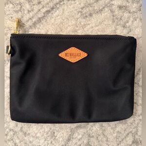 MZ Wallace Black Toiletry Bag with Gold Accents